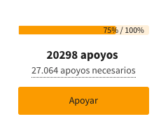 Botón para apoiar unha proposta